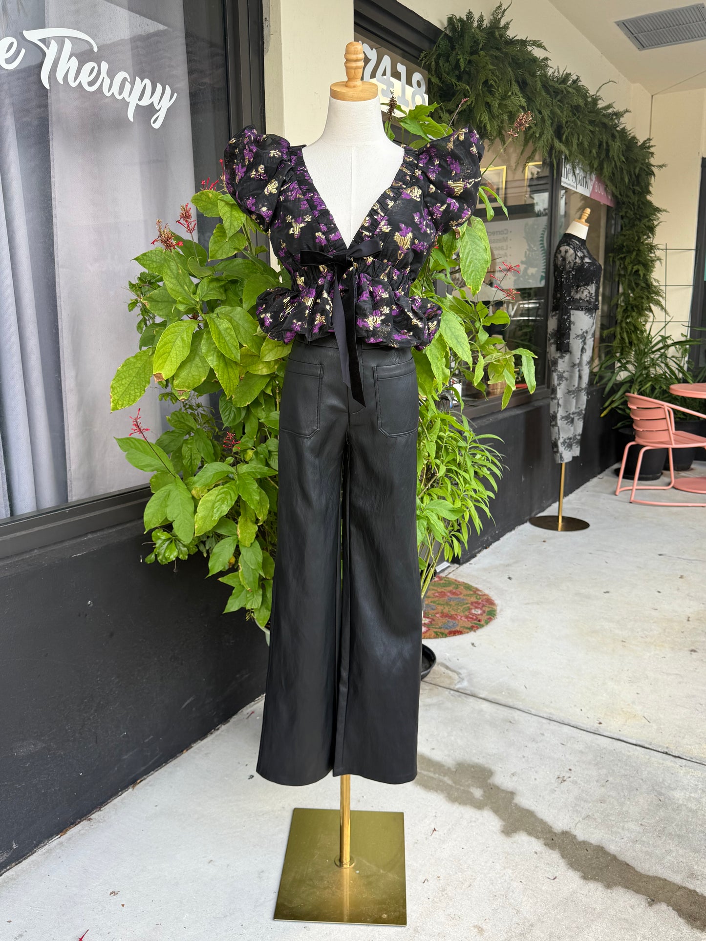 Adele Gold Lame Top - The Spark Boutique