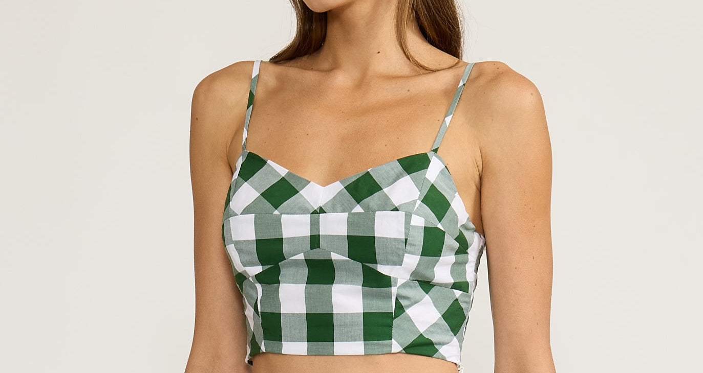 Meet Me At The Market Gingham Top - The Spark Boutique