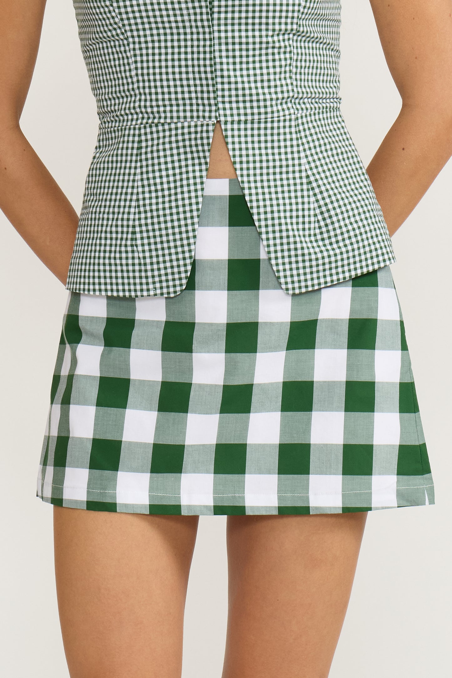 Steal A Little Sunshine Gingham Mini Skirt - The Spark Boutique