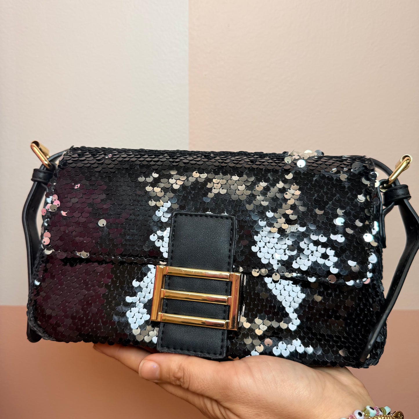 The Carrie Sequins Baguette Bag - The Spark Boutique