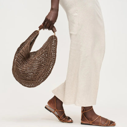 Golden Hour Crochet Hobo Bag