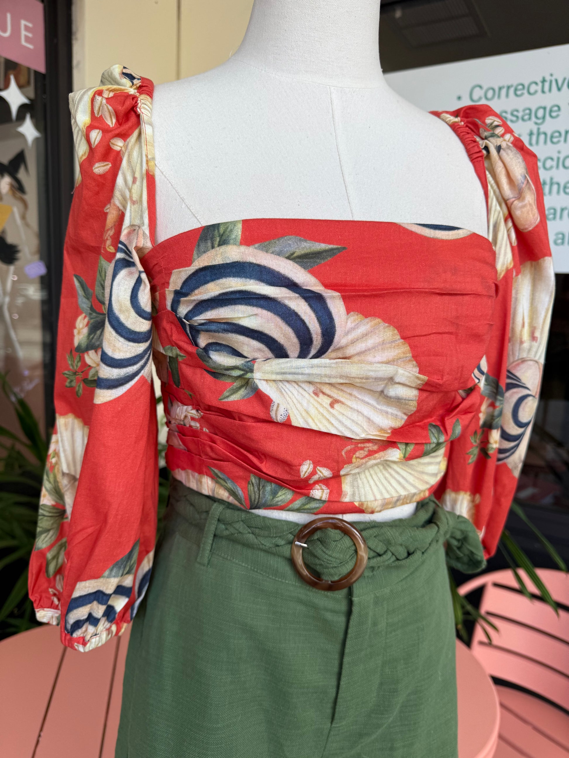 Lya Sea shore Printed Top - The Spark Boutique