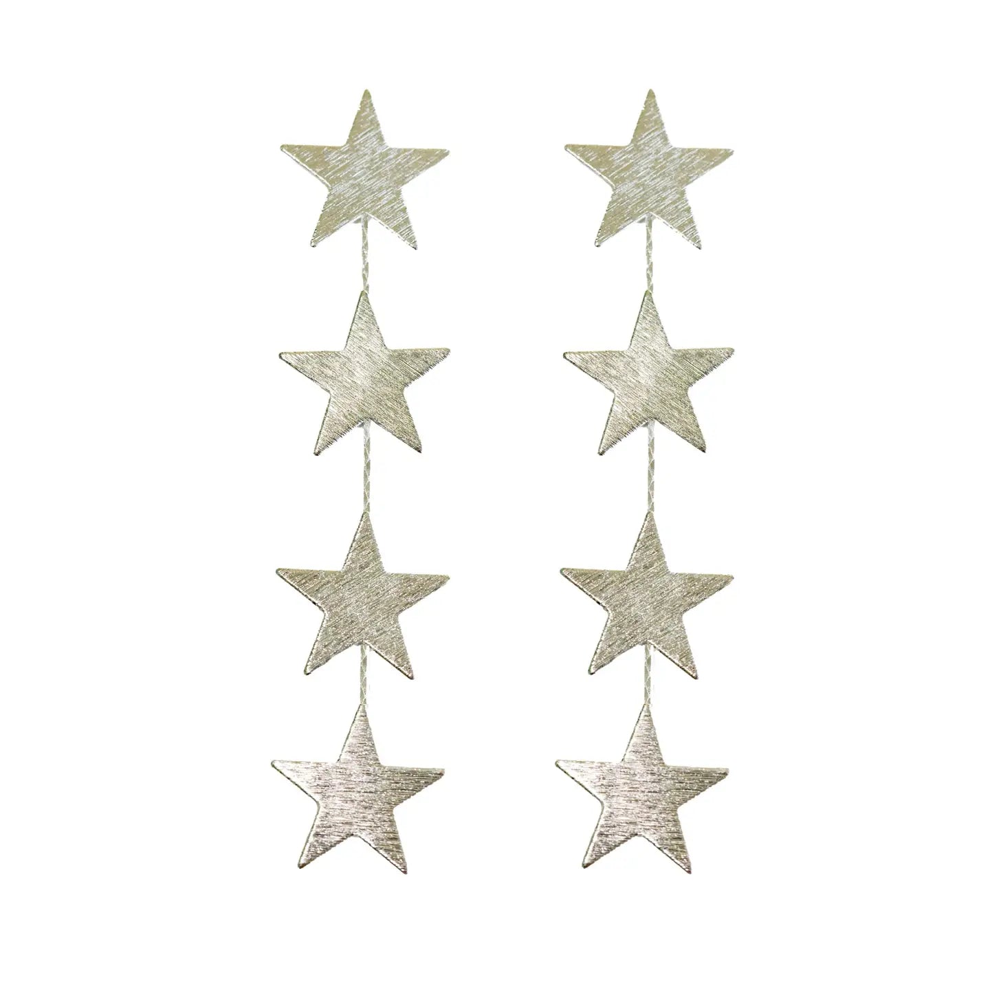 Silver Star Duster Earrings