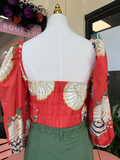 Lya Sea shore Printed Top - The Spark Boutique