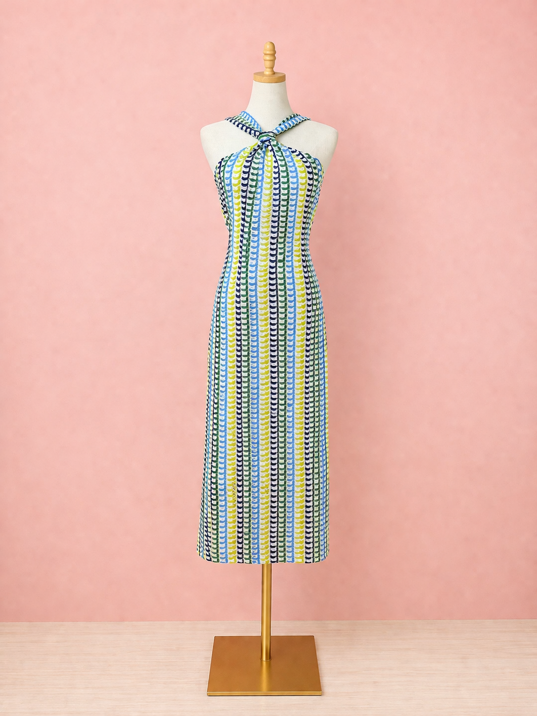 The Coastal Current Knit Halter Dress - The Spark Boutique