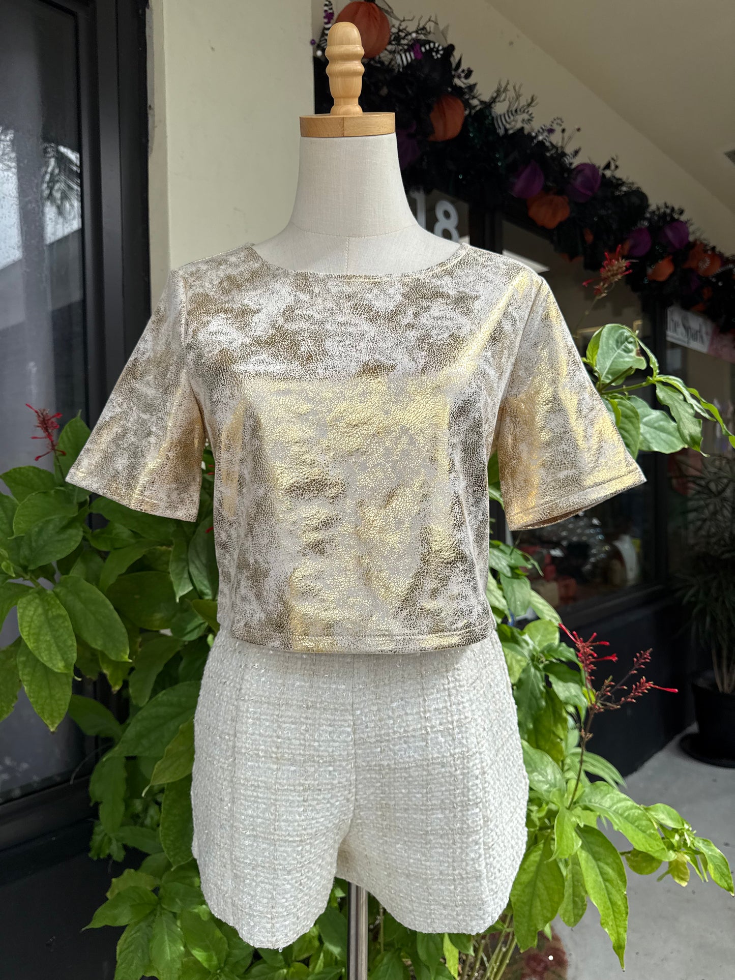 Helena Tweed Shorts - The Spark Boutique