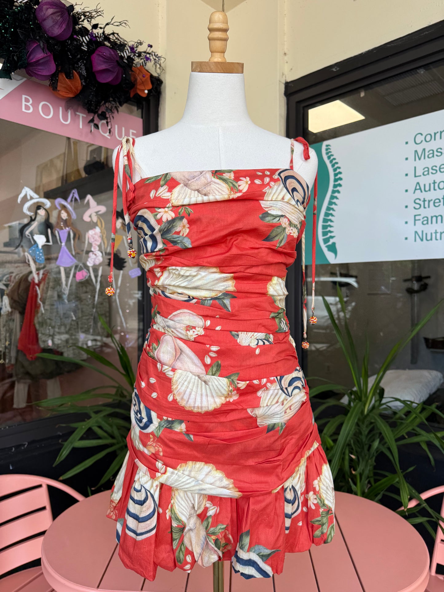 Lya Sea Shore Printed Balloon Dress - The Spark Boutique