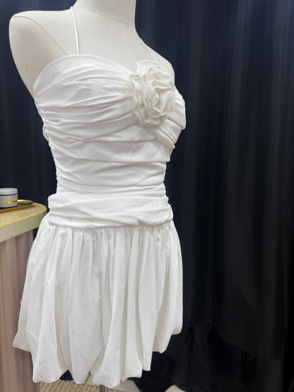 Melissa Mini Dress with Rose Applique Lucy Paris