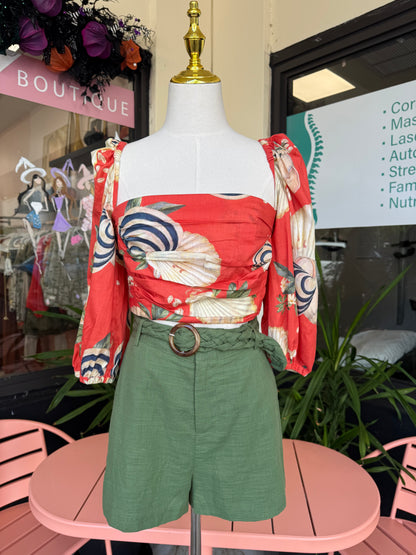 Lya Sea shore Printed Top - The Spark Boutique