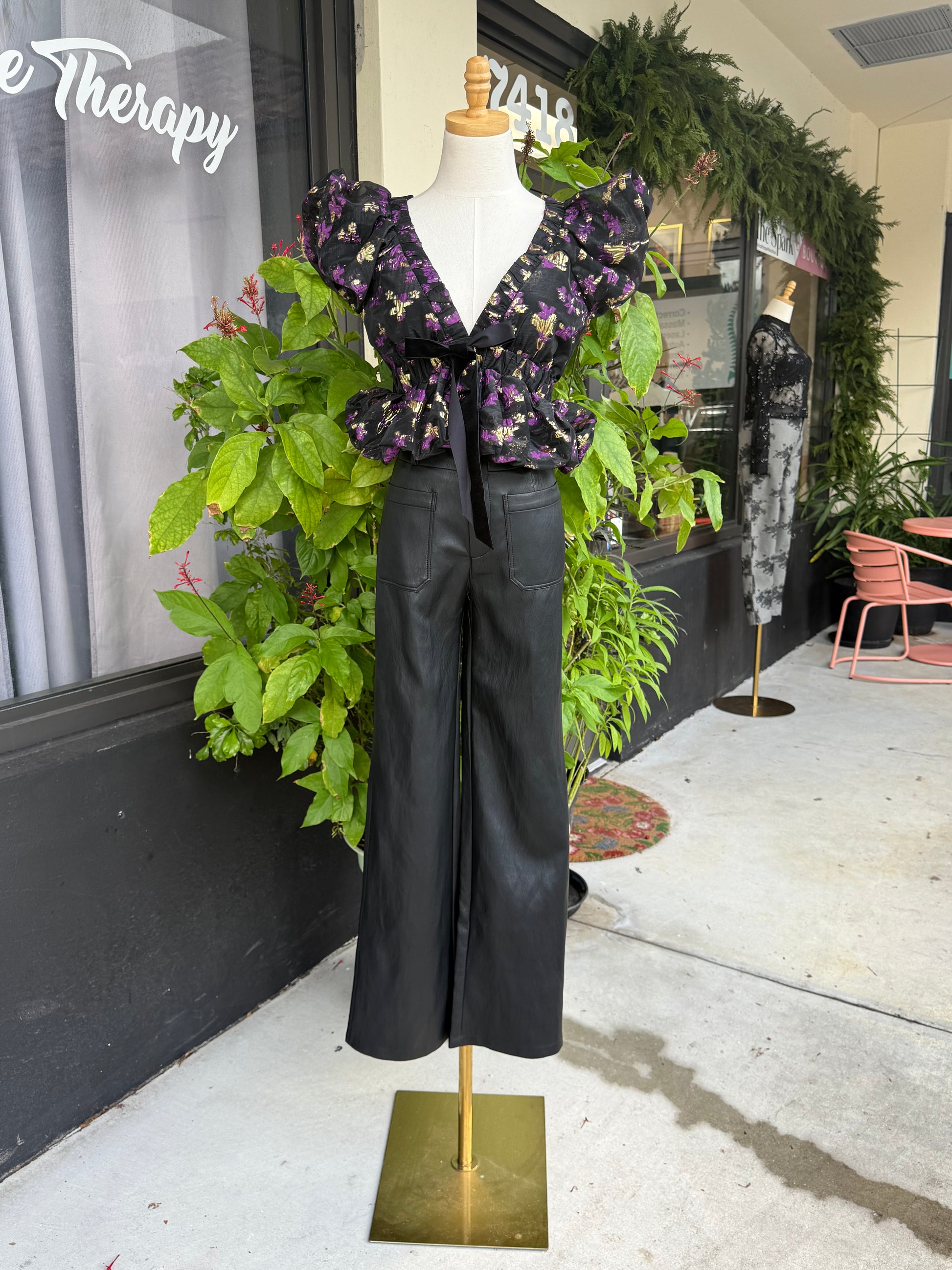 Adele Gold Lame Top - The Spark Boutique