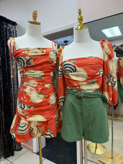Lya Sea shore Printed Top - The Spark Boutique