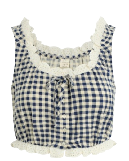 Darling, Stay Awhile Gingham Tank - The Spark Boutique