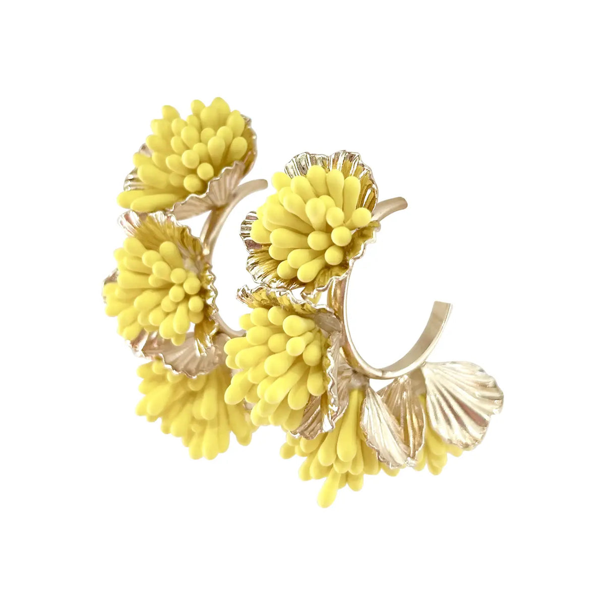 Floral Hoop Statement Earrings - The Spark Boutique