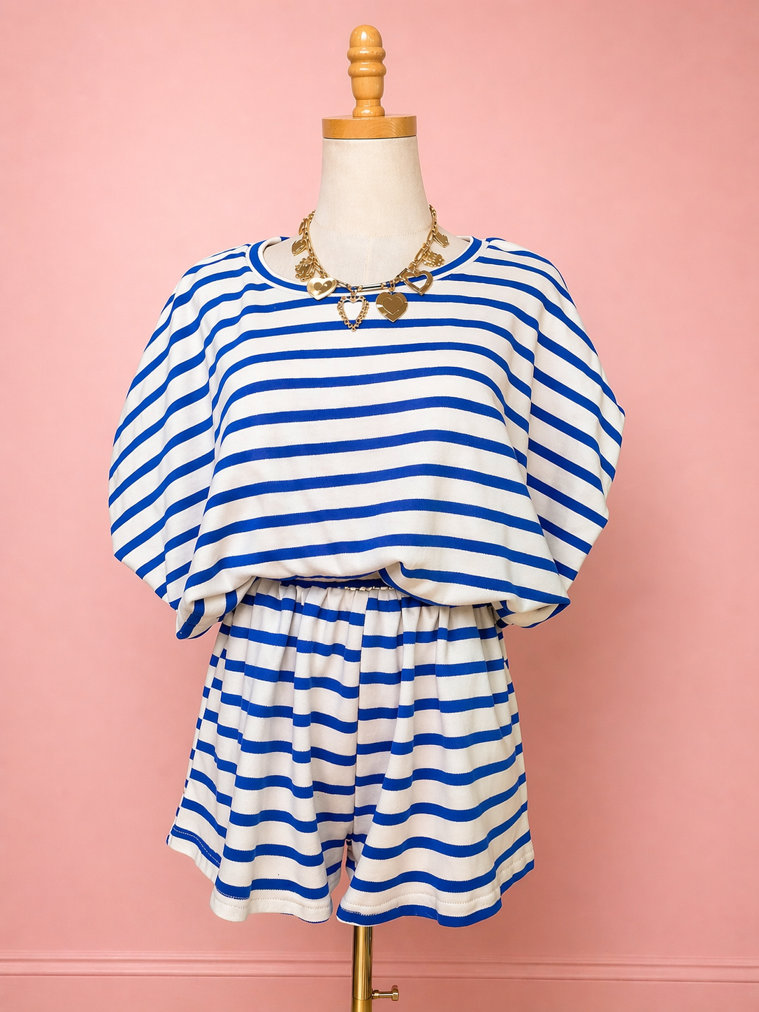 Easy Living Striped Top & Short Set - The Spark Boutique