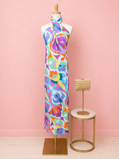 Cami Multicolored Long Dress - The Spark Boutique