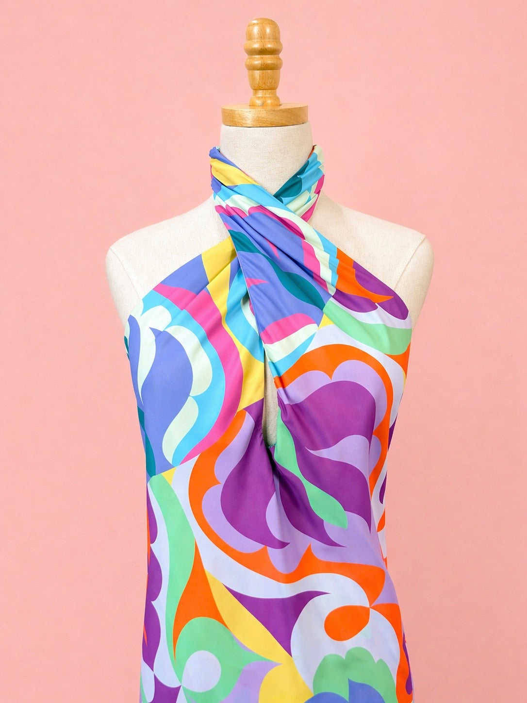 Cami Multicolored Long Dress - The Spark Boutique