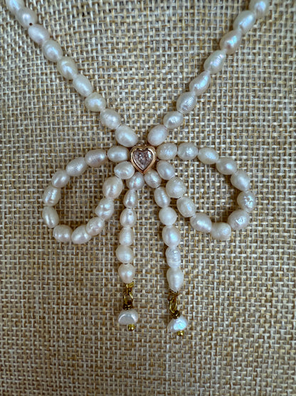 Bow Beaded Necklace Suzy T Designs