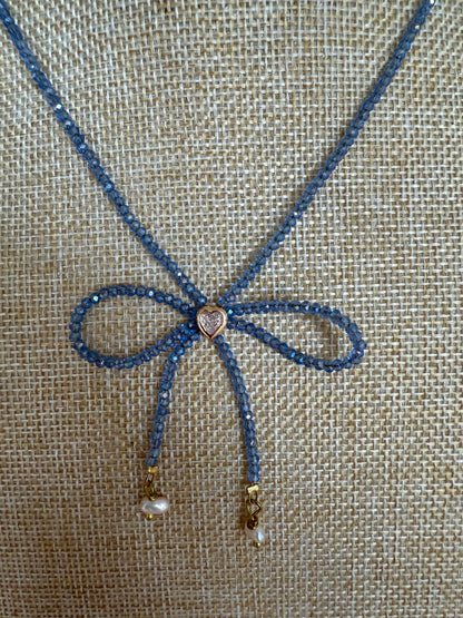 Bow Beaded Necklace Suzy T Designs