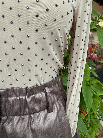 Bianca Bronze Faux Leather Shorts - The Spark Boutique