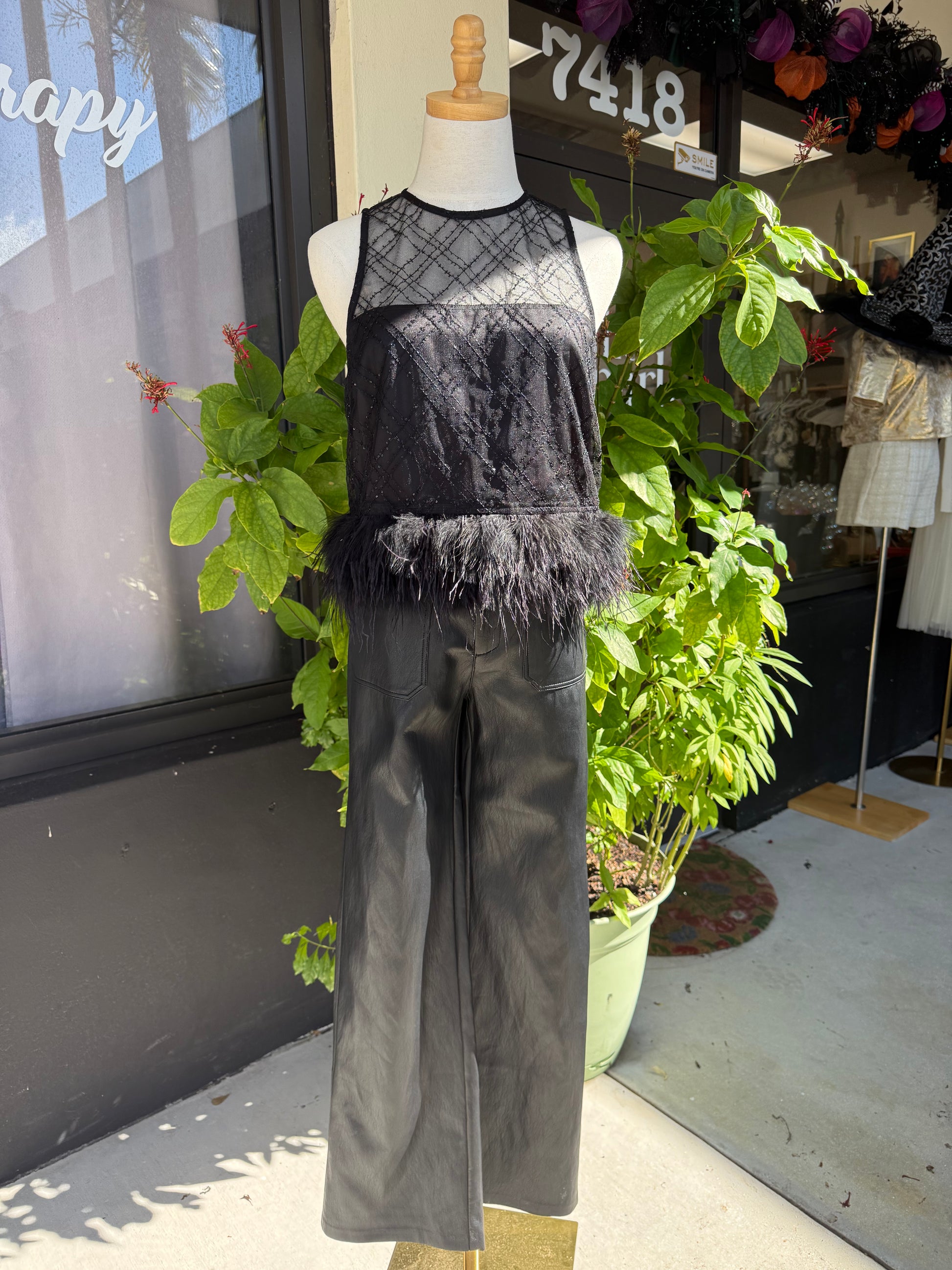Geneveve Faux Leather Pant - The Spark Boutique