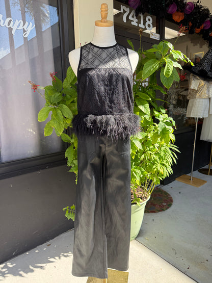 Geneveve Faux Leather Pant - The Spark Boutique