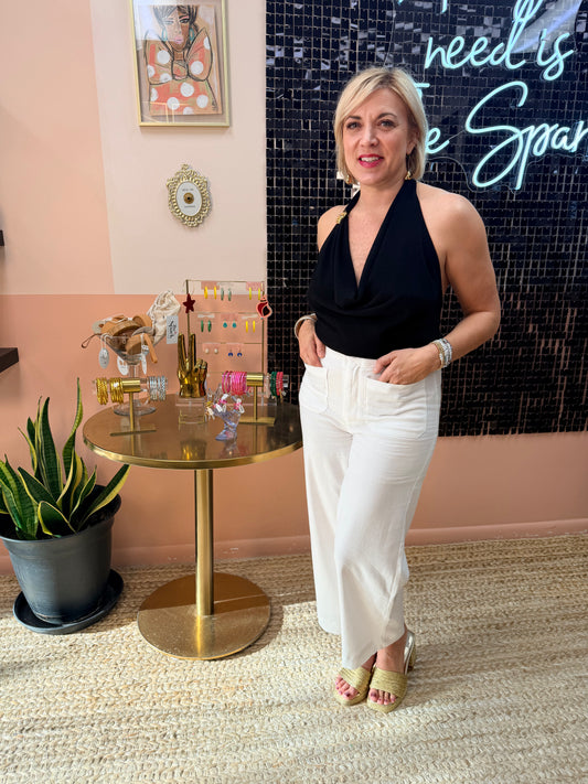 Watch Her Next Move Twist Halter Top - The Spark Boutique