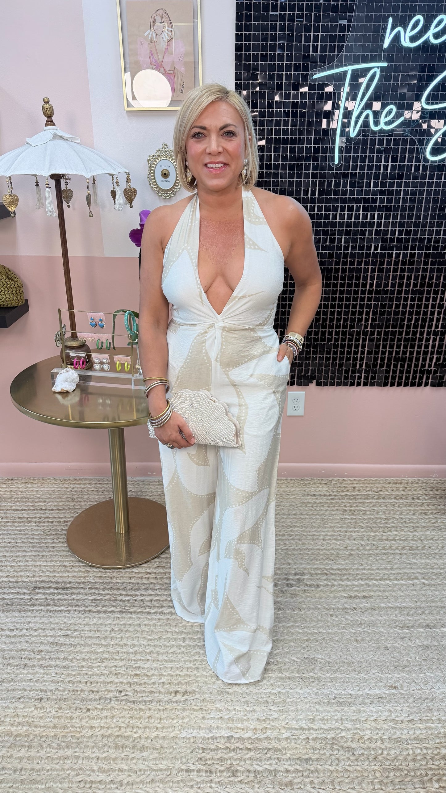 Palm Riviera Halter Jumpsuit