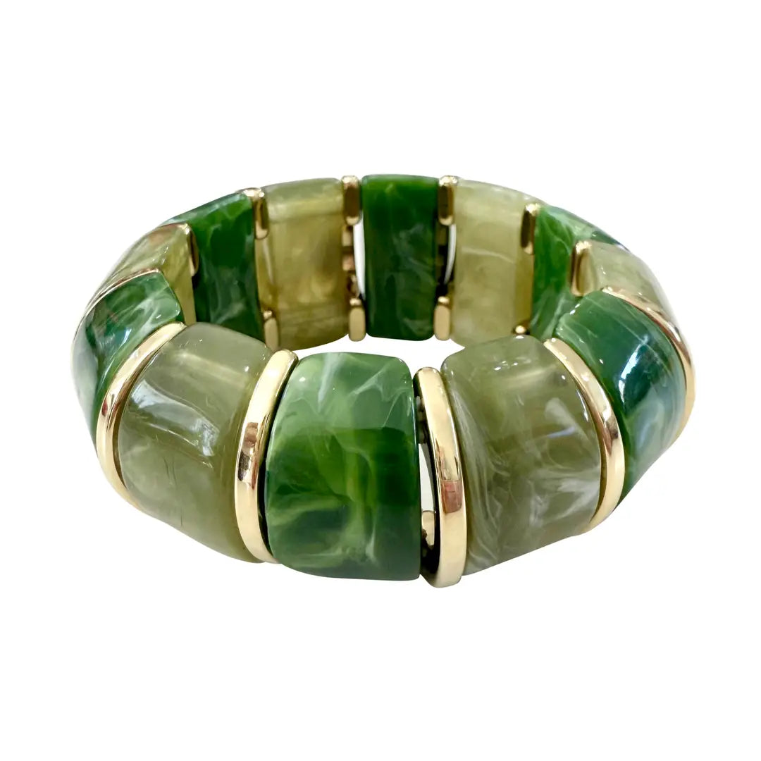 Marbled Stone Stretch Bracelet - The Spark Boutique