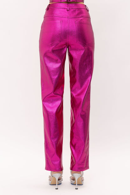 Kiki Fuchsia Straight Leg Pant Sofie the Label