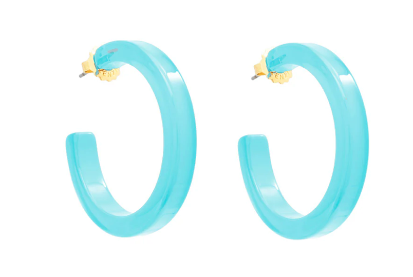 Medium Resin Hoop Earrings Zenzii