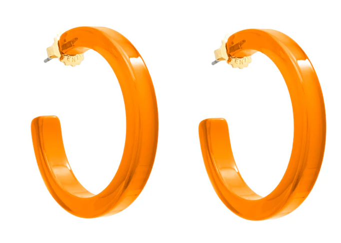 Medium Resin Hoop Earrings Zenzii