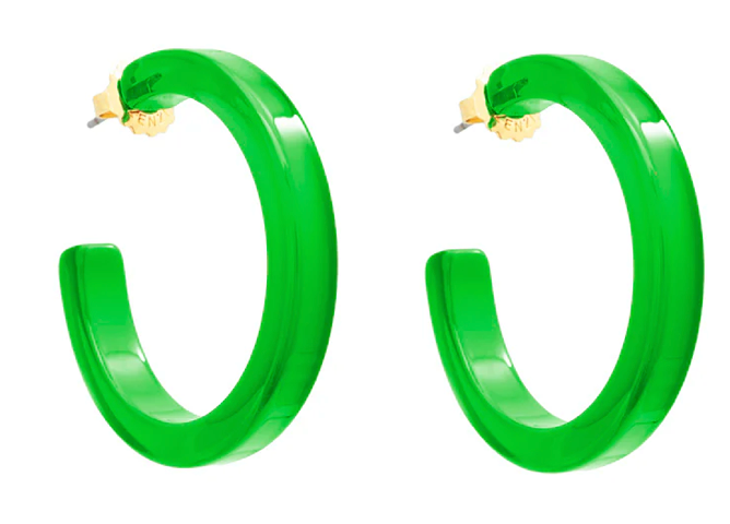 Medium Resin Hoop Earrings Zenzii