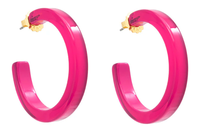 Medium Resin Hoop Earrings Zenzii