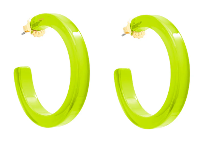 Medium Resin Hoop Earrings Zenzii