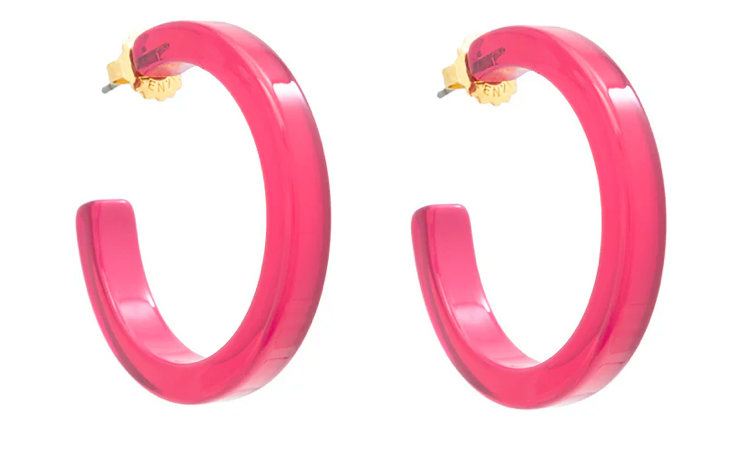 Medium Resin Hoop Earrings Zenzii