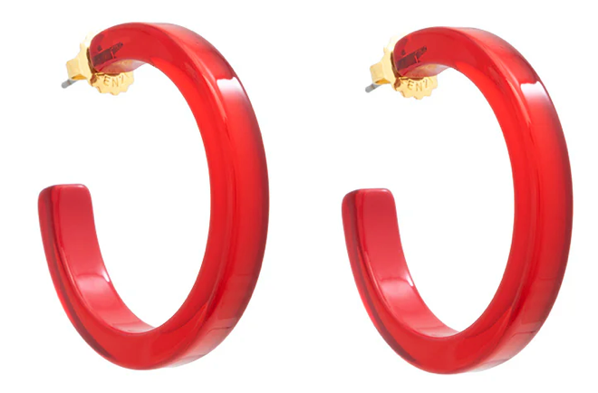 Medium Resin Hoop Earrings Zenzii