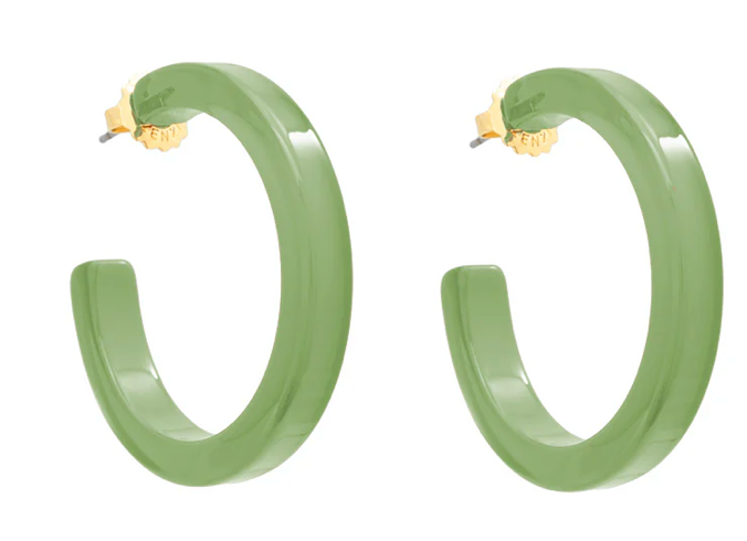 Medium Resin Hoop Earrings Zenzii