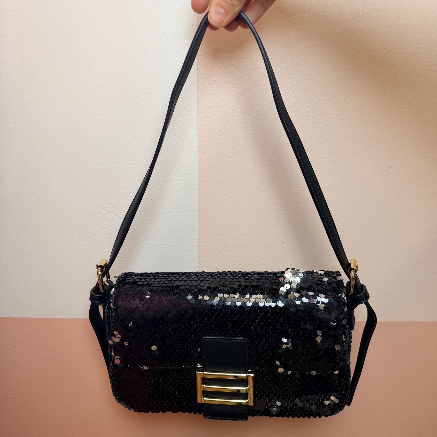 The Carrie Sequins Baguette Bag - The Spark Boutique